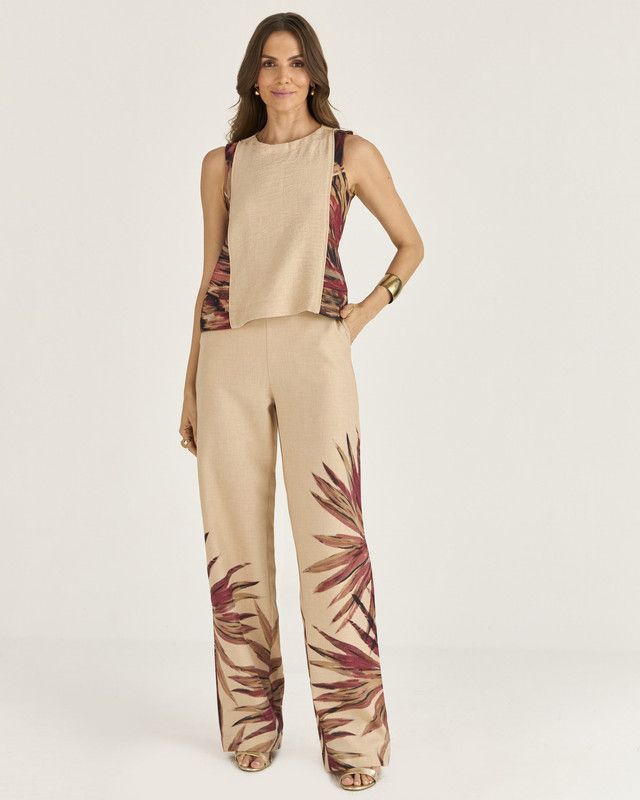 CALÇA FOLHAGEM ANA