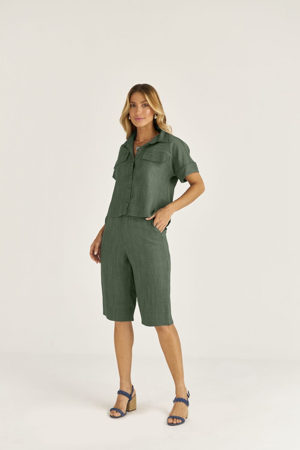 BERMUDA LISTRA TWILL COLOR