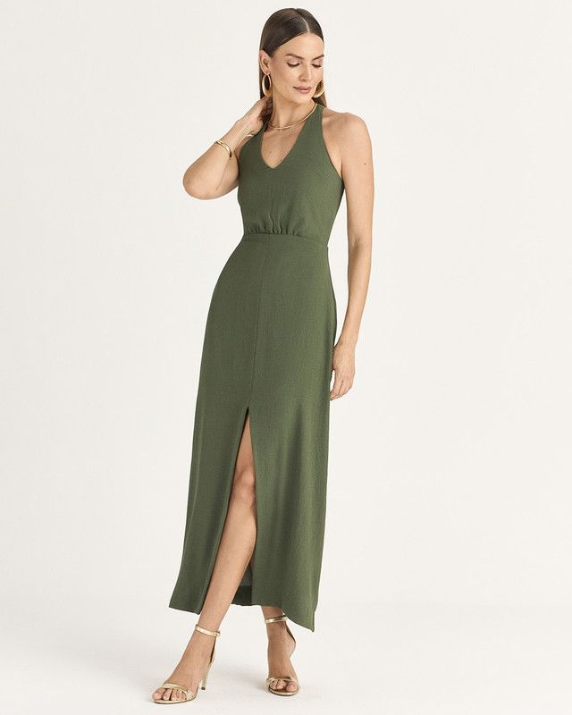 VESTIDO LONGUETE FLOW C/ METAL COSTA
