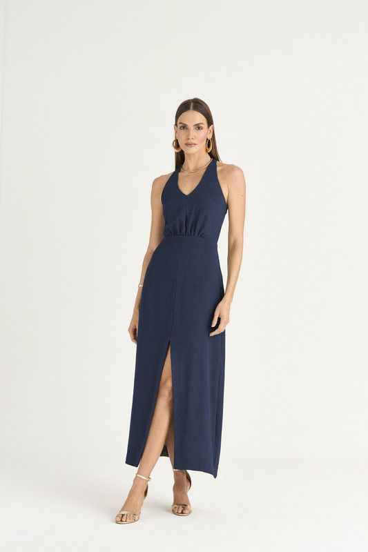 VESTIDO LONGUETE FLOW C/ METAL COSTA