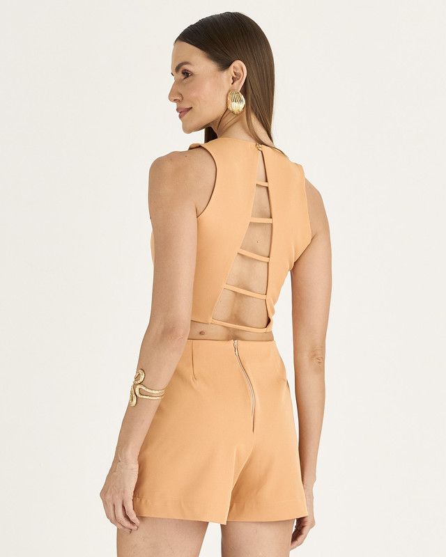 BLUSA CROPPED ALFAIATARIA ELASTIC C/ DET. DE VIÉS