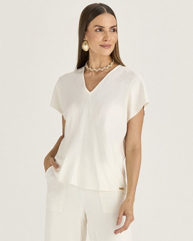 BLUSA AMPLA LISTRA METALLIC GOLD