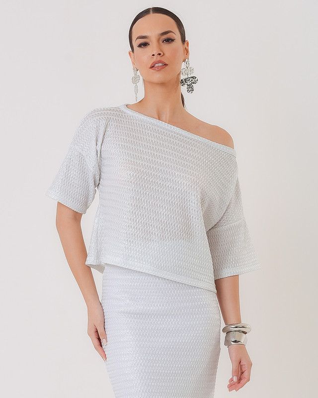 BLUSA MALHA DELMAR OMBRO A OMBRO