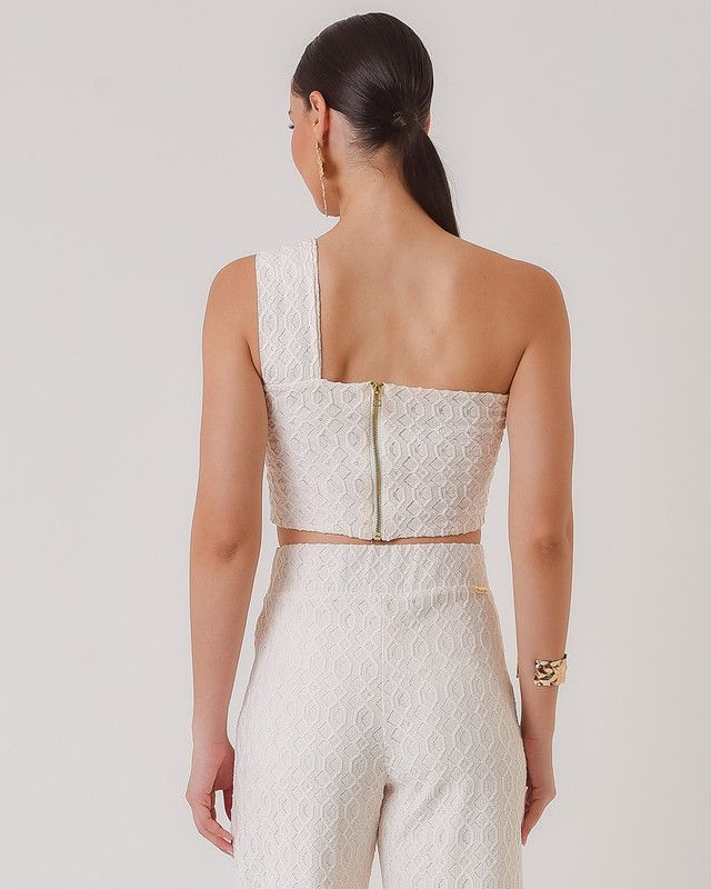 TOP MALHA GEOMETRIC C/ TORÇÃO
