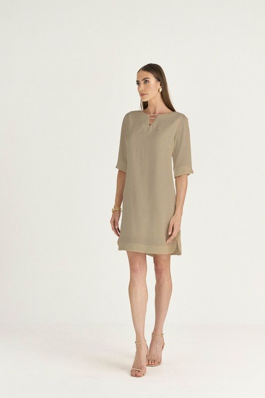 T-DRESS TOUCH C/ CORDÃO DE STRASS