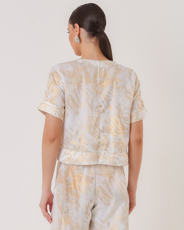 T-SHIRT CROPPED NIGHT FOIL