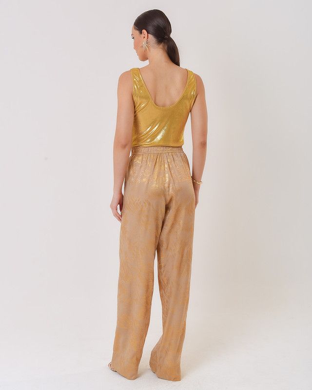 CALÇA ANIMAL PRINT OURO