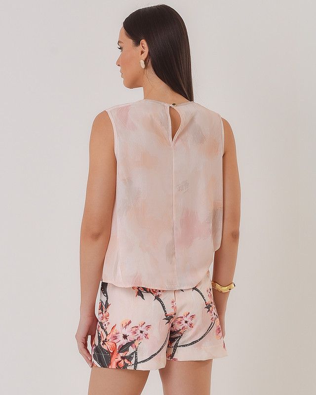 BLUSA CAVA VERÃO FLORAL RESORT