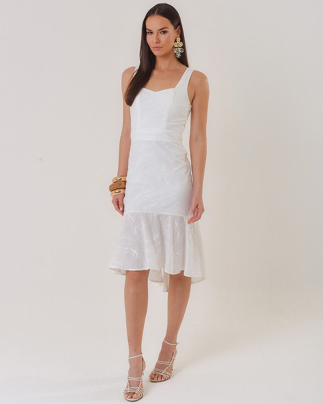VESTIDO MIDI MOULET LAISE BORDADA CORDONÊ