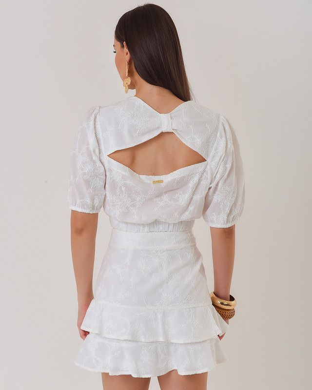 SHORT SAIA LAISE BORDADA C/ BABADOS