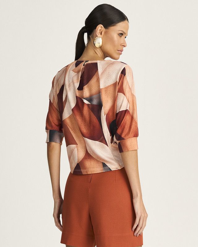 BLUSA DE MALHA INFINITO C/ TORÇÃO
