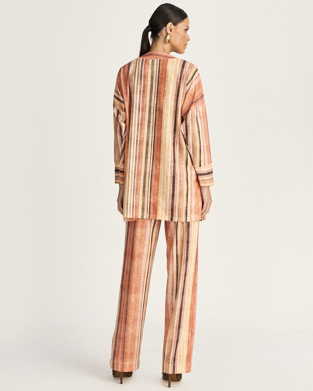 CALÇA RETA DE MALHA LISTRA HARMONIA