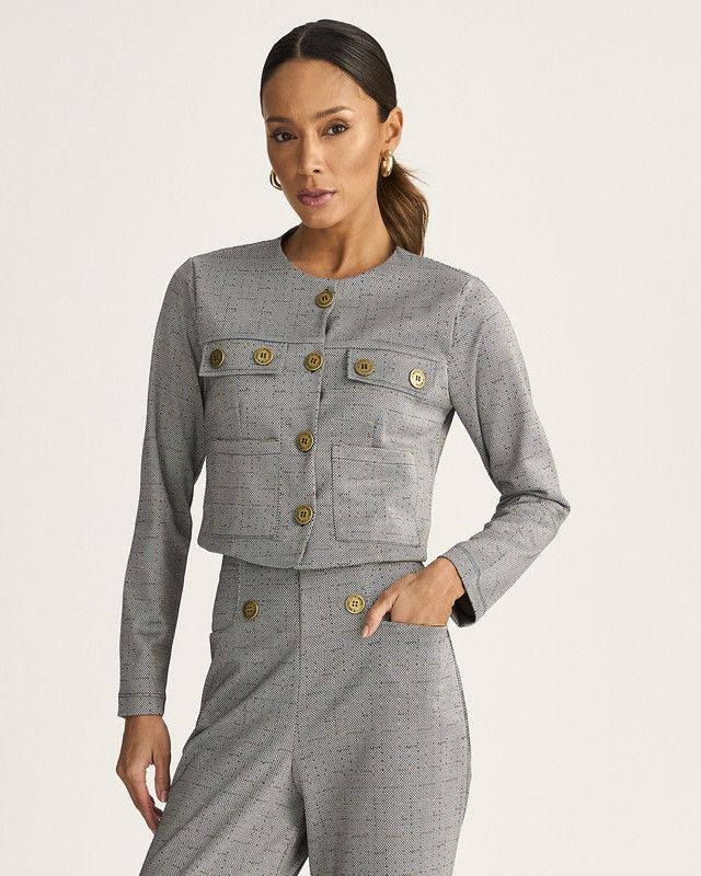 SPENCER CROPPED MALHA ALFAIATARIA GALES