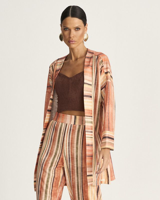 CARDIGAN MALHA LISTRA HARMONIA