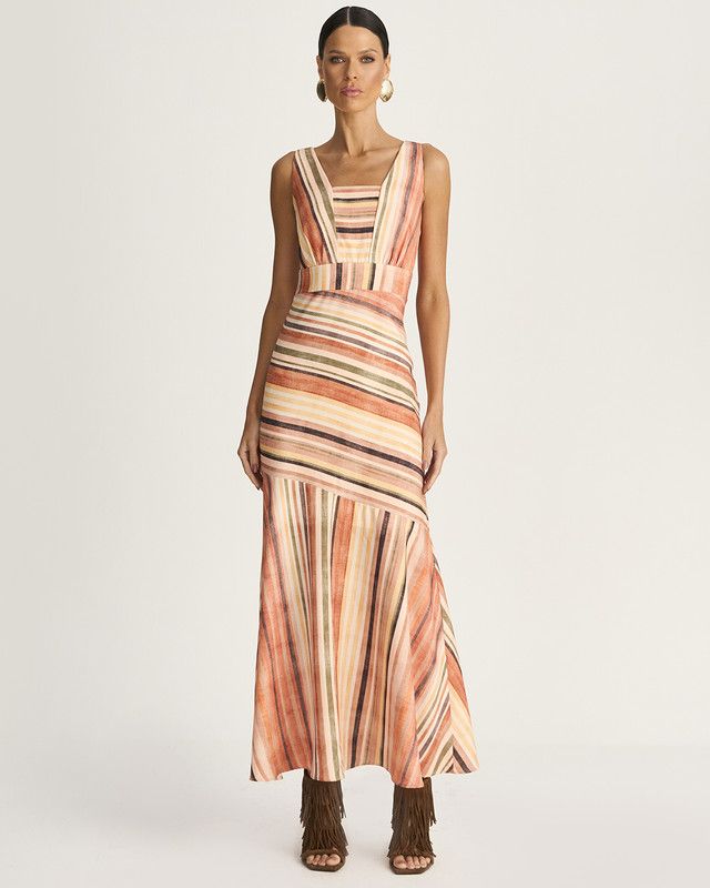 VESTIDO LONGUETE LISTRA HARMONIA
