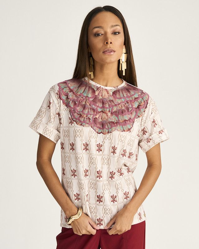T-SHIRT MALHA ARABESCO VIBRAR