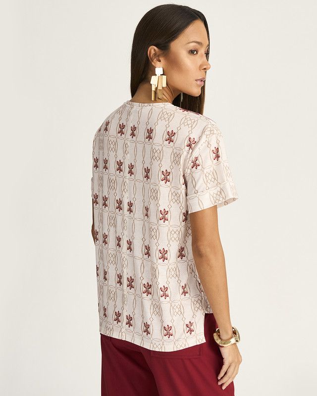 T-SHIRT MALHA ARABESCO VIBRAR