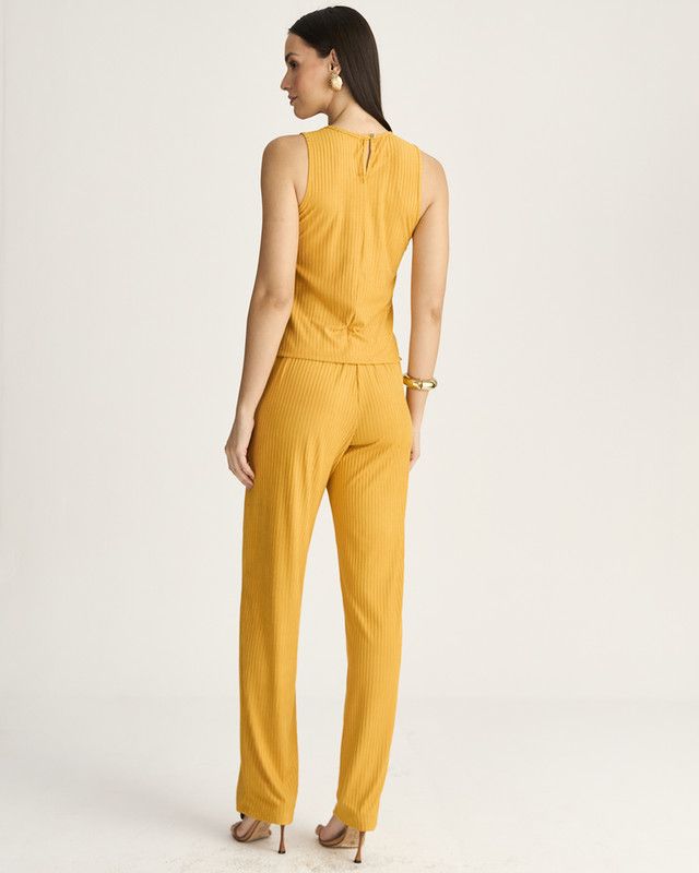 CALÇA MALHA RIB SUEDE C/ ELÁSTICO