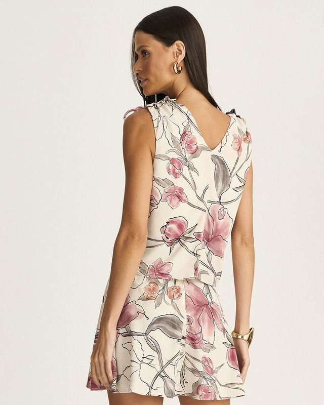 BLUSA C/ CANALETA OMBRO ALMA DE FLORES