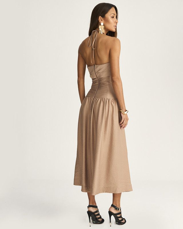 VESTIDO LONGUETE ARUBA C/ DOBRÃO BUSTO