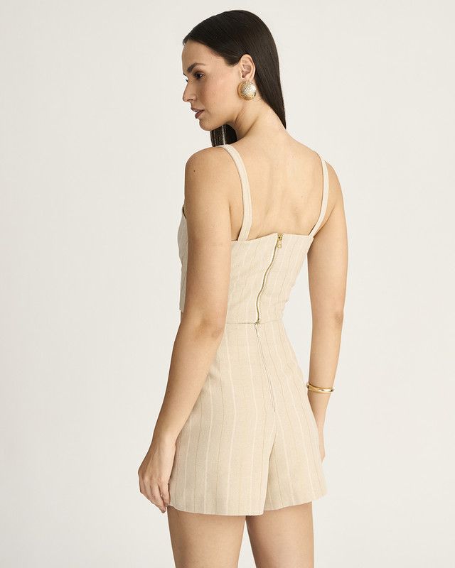 SHORT SAIA LINHO MAHINI LUREX OURO