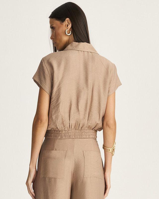 COLETE CROPPED BIKER ARUBA
