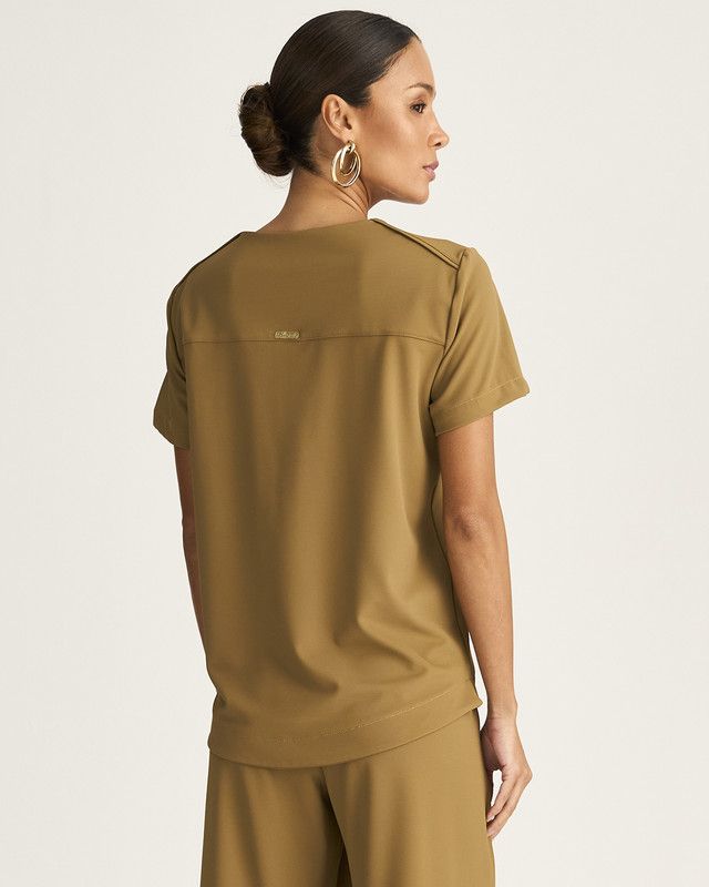 T-SHIRT MALHA TWILL C/ VIVO