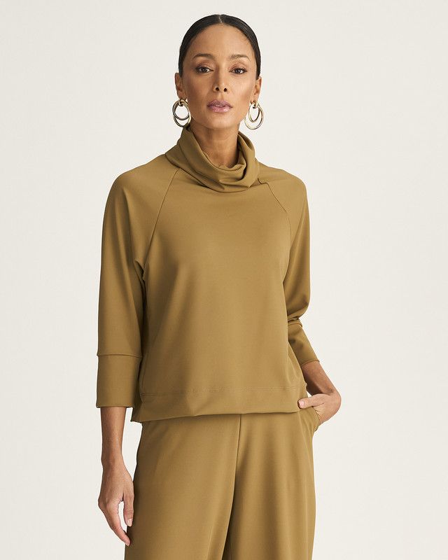 BLUSA MALHA TWILL C/ GOLA CAÍDA