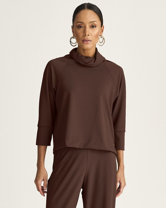 BLUSA MALHA TWILL C/ GOLA CAÍDA