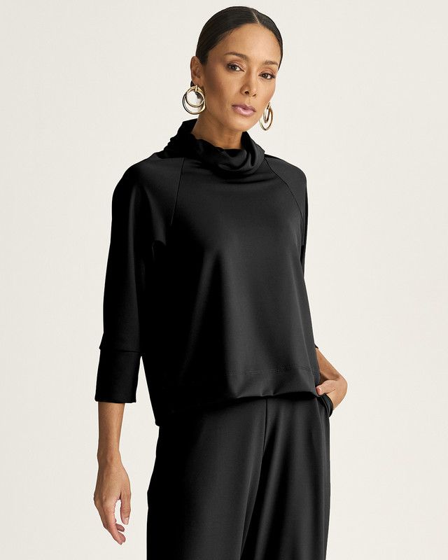BLUSA MALHA TWILL C/ GOLA CAÍDA