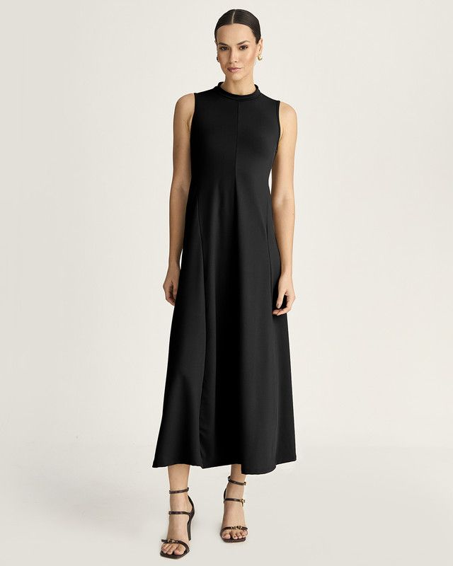 VESTIDO LONGUETE MALHA TWILL C/ NESGAS