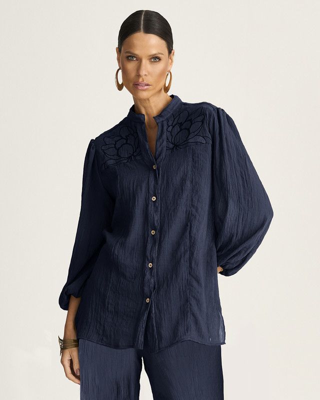 CAMISA GAZE BREEZE C/ BORDADO