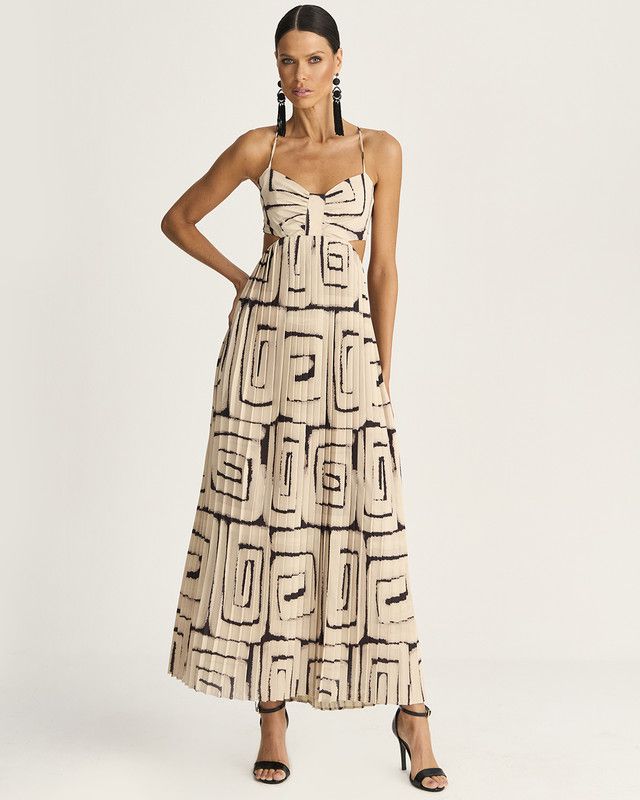 VESTIDO LONGUETE PLISSADO MOVIMENTO