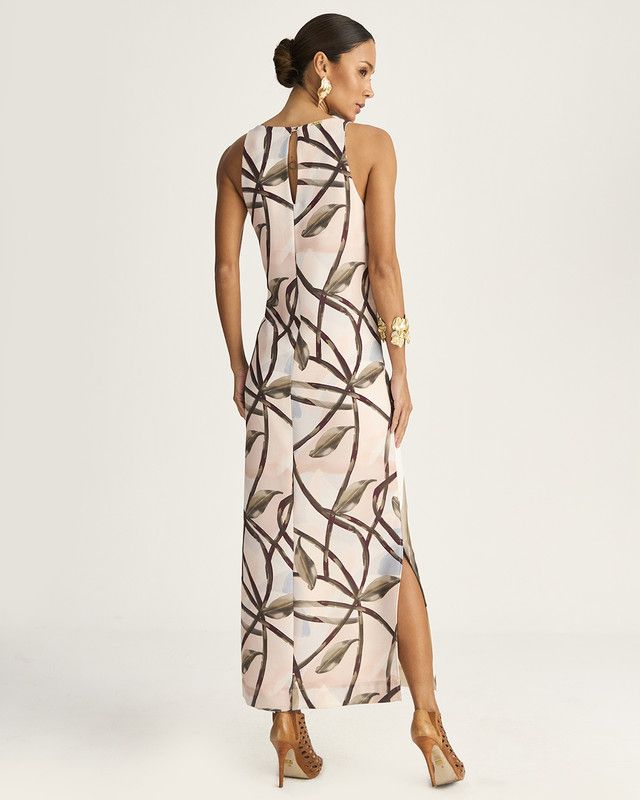 VESTIDO LONGUETE FOLHAGEM ENERGIA