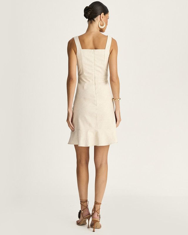 VESTIDO CURTO TULUM C/ PREGAS NA SAIA