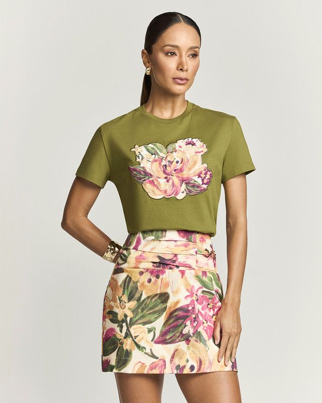SHORT SAIA BLOOM C/ PASSADOR DE METAL