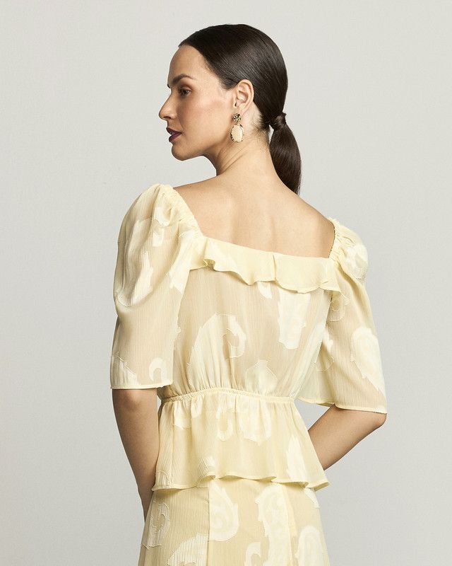 BLUSA CHIFON PASISLEY C/ BABADOS