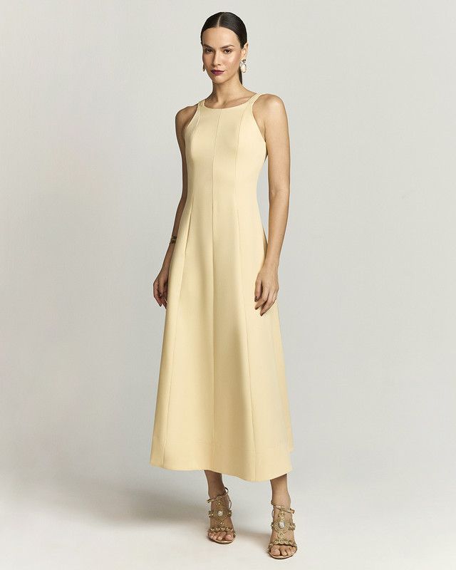 VESTIDO MIDI ALFAIATARIA SOFT C/ NESGAS
