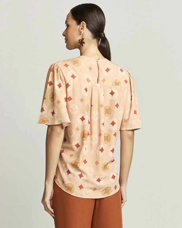 T-SHIRT MINI POÁ OCRE