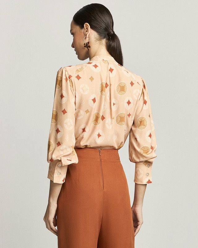MAXI CAMISA POÁ OCRE