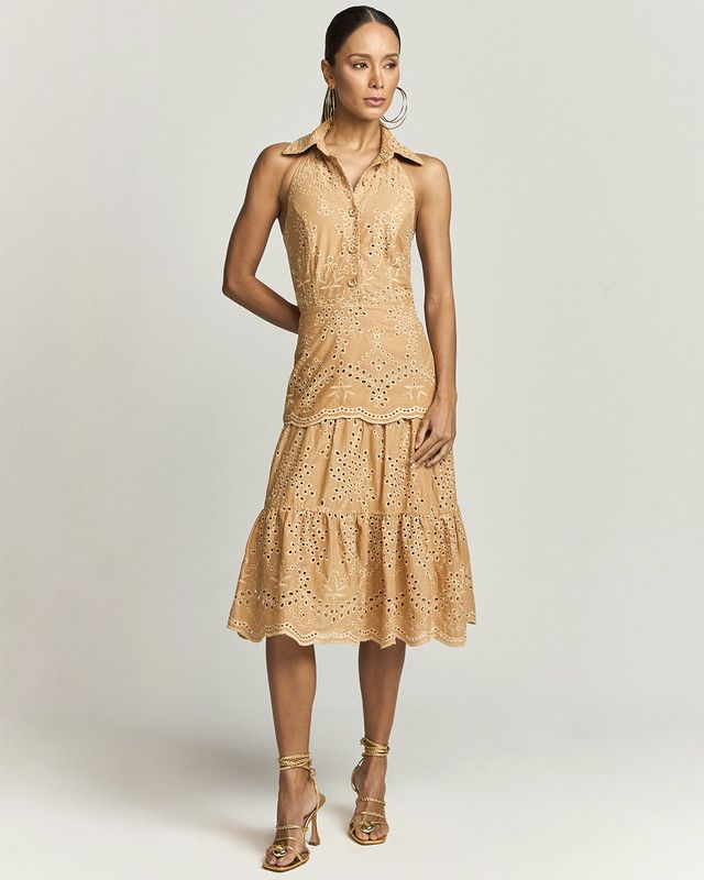 VESTIDO MIDI LAISE FRENTE ÚNICA