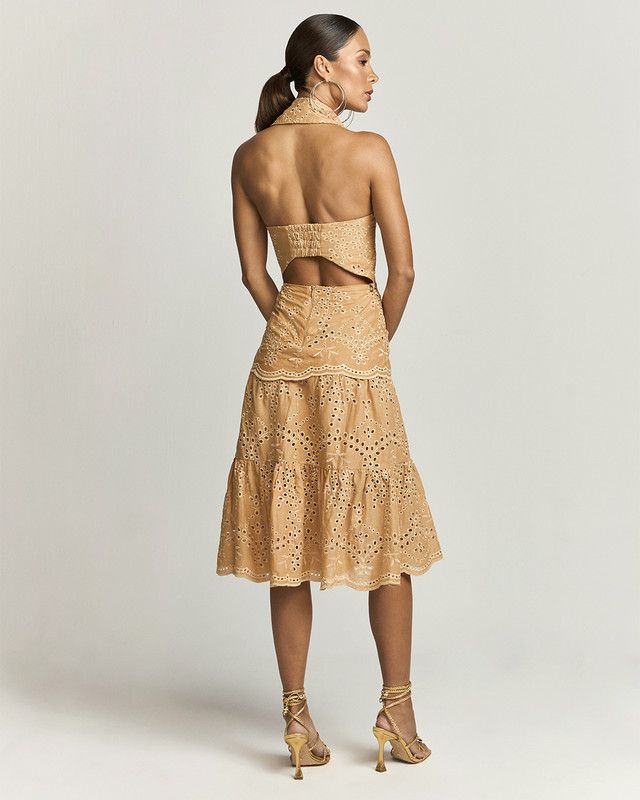 VESTIDO MIDI LAISE FRENTE ÚNICA