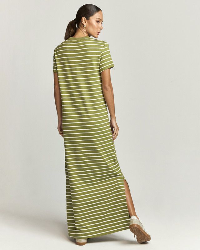 T-DRESS LONGUETE MALHA LISTRADA