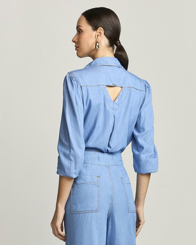CAMISA MANGA LONGA JEANS LEVE