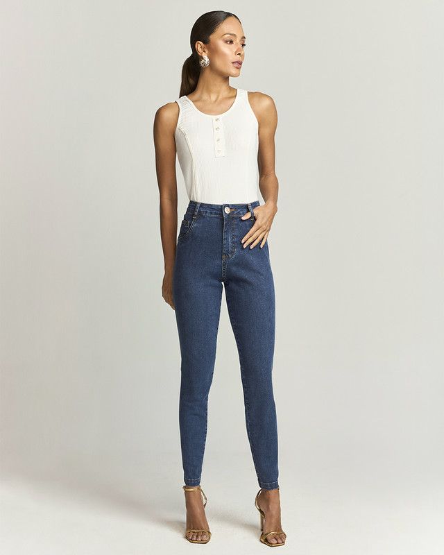 CALÇA JEANS SKINNY C/ LYCRA ADAPT SIZE