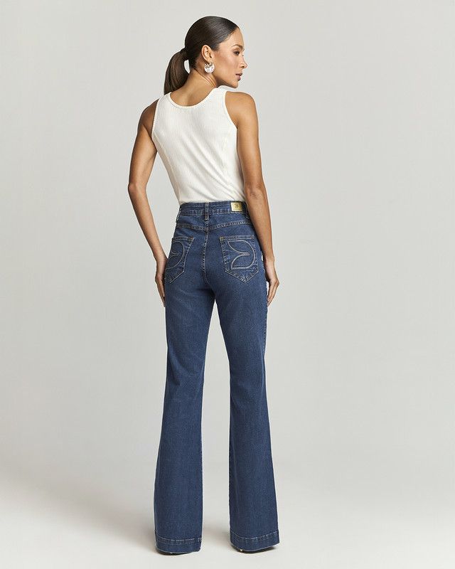 CALÇA JEANS FLARE C/ LYCRA ADAPT SIZE