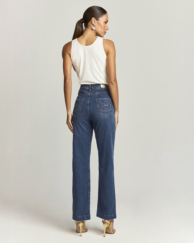CALÇA JEANS PERNA RETA C/ LYCRA ADAPT SIZE