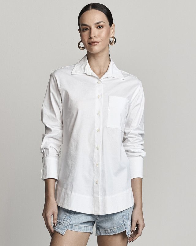CAMISA OVERSIZE C/ BORDADO
