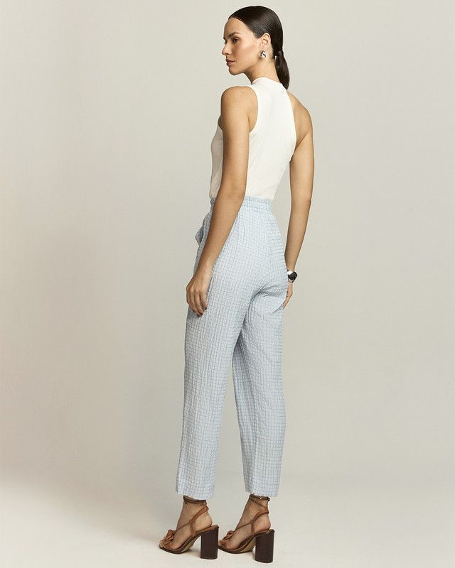 CALÇA CROPPED ANARRUGA C/ ELÁSTICO
