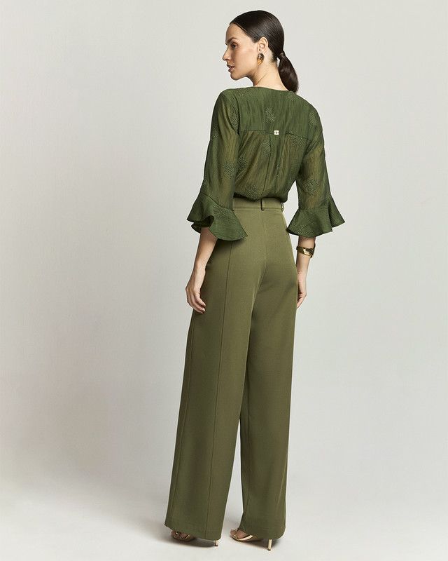CALÇA PERNA RETA ALFAIATARIA ELASTIC